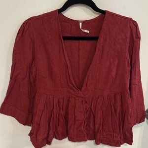 Free people 3/4 sleeve top size XS